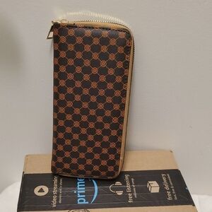 Brown Patterned Key & Card Holder